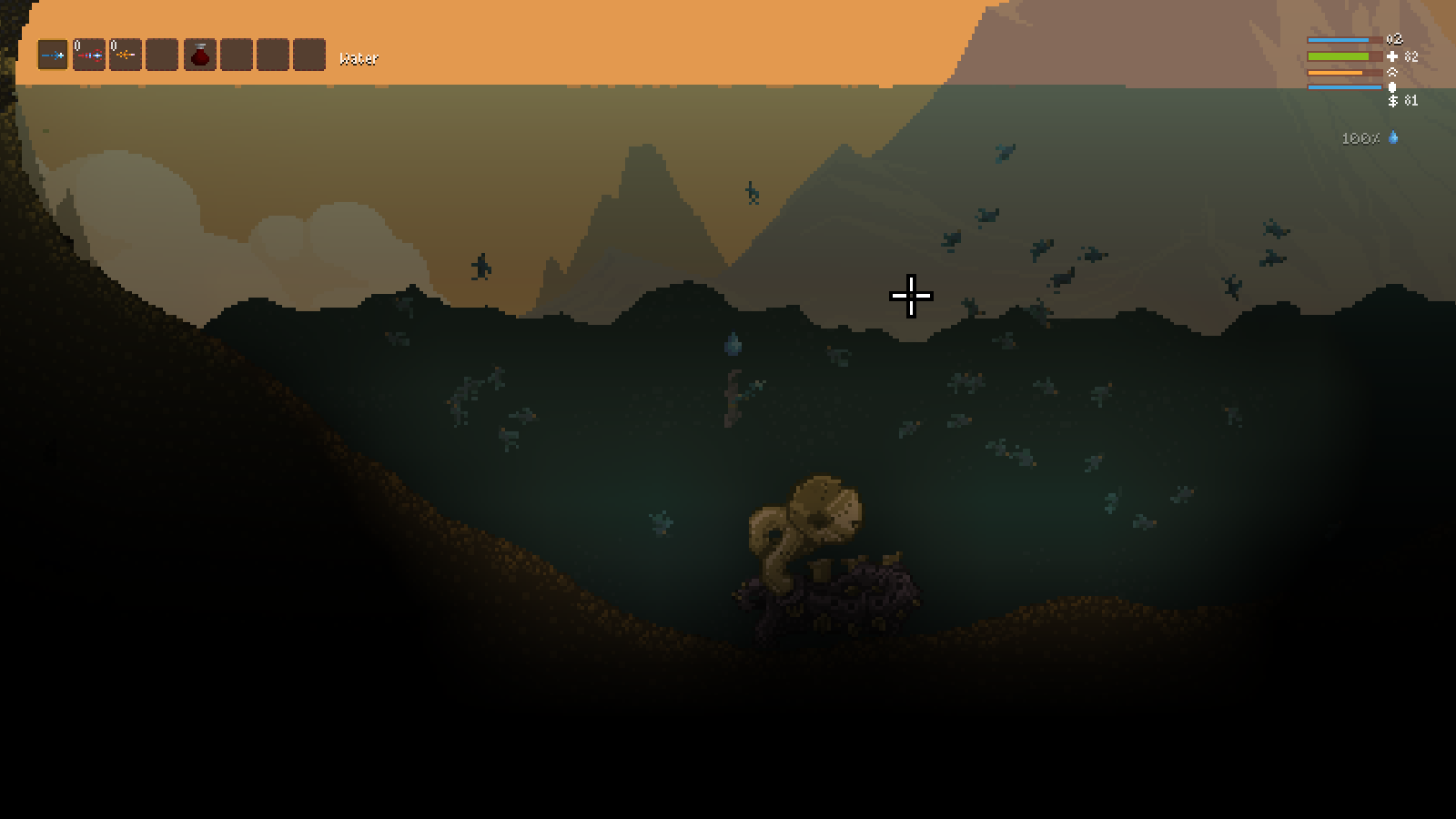 I came to this weird underwater device and could not figure out what to do with it. I wasn't careful